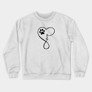 Dog Heart Love Paws Cute Cats Animals Symbol Protect Vegan Crewneck Sweatshirt